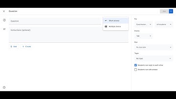 Google Classroom: Post a Question (Short Answer and Multiple Choice)