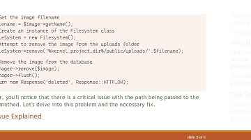 How to Delete Images Uploaded with Filesystem in Symfony