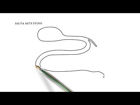 ►Green Mamba Snake Drawing Tutorial :: Part 12