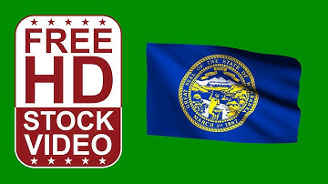 Free Stock Videos – USA Nebraska State flag waving on green screen 3D animation