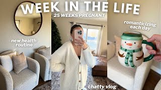 COZY WEEKLY VLOG (25 Weeks Pregnant) 🍂  Slow Living, New Healthy Habits, & Romanticizing Daily Life