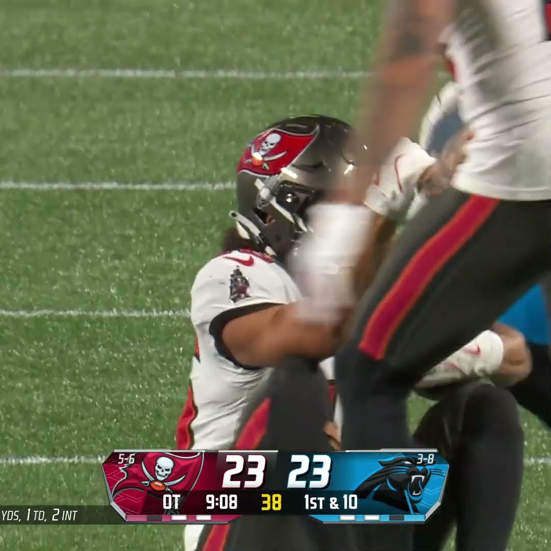 Jalen McMillan catches for a 22-yard Gain vs. Carolina Panthers