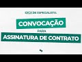 Convocação para assinatura do contrato