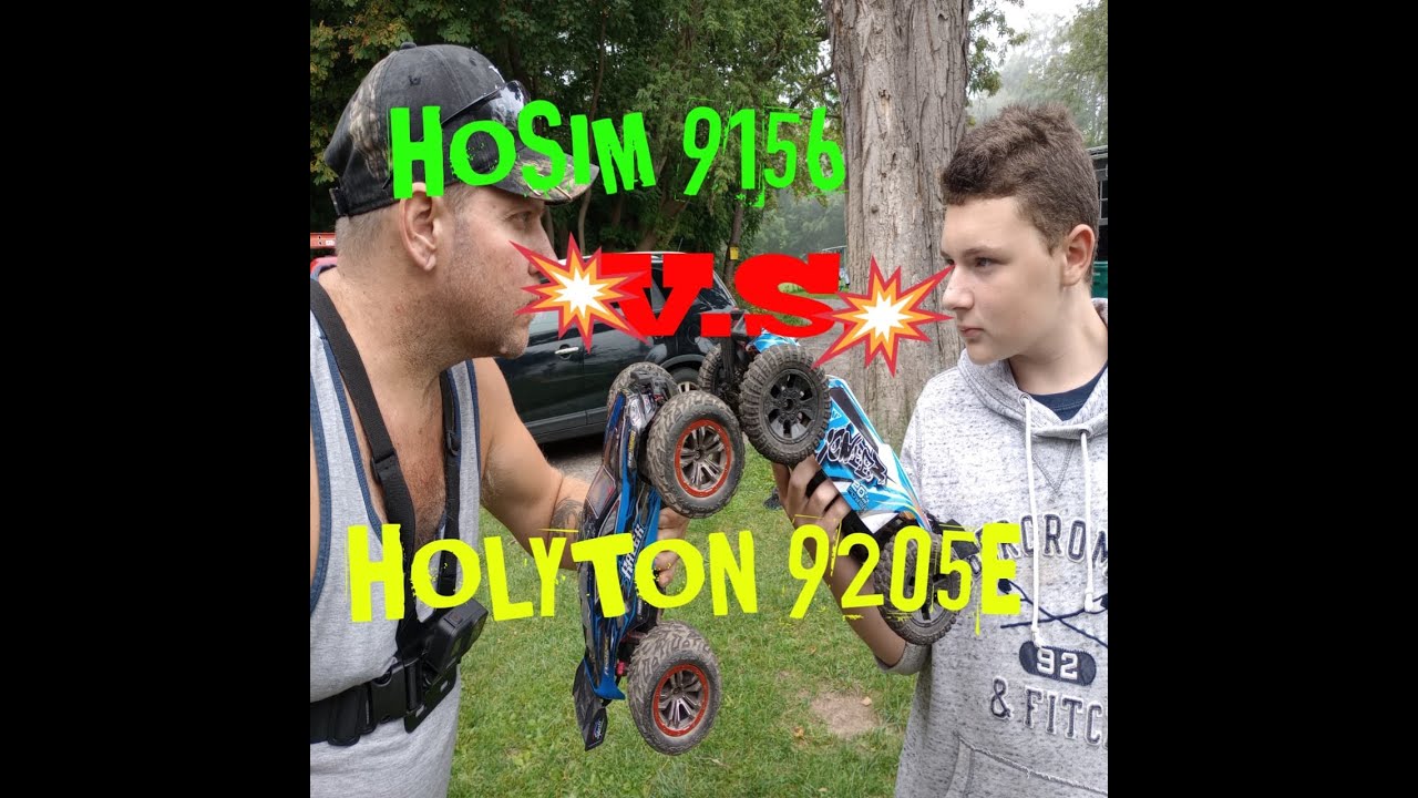 Hosim 9156 4WD Truck vs 9205E Holyton high speed RC YouTube