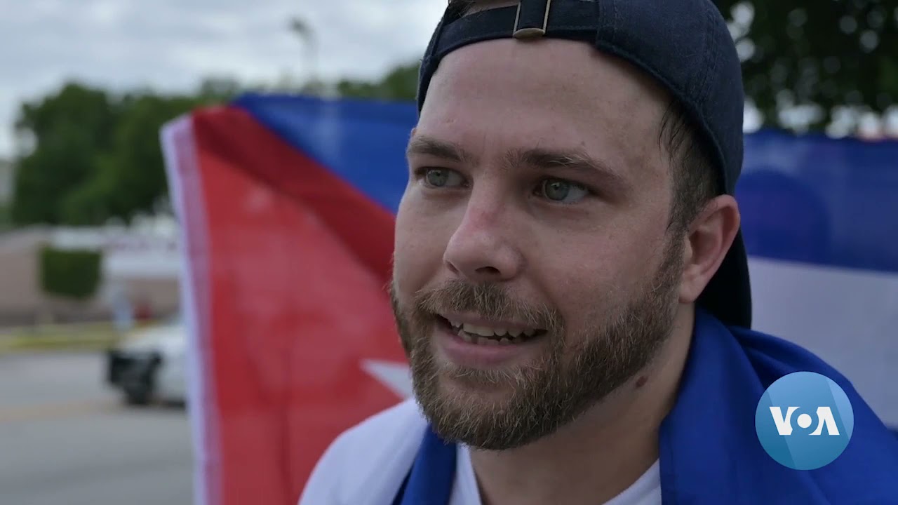 Hundreds in Miami’s Little Havana Support Cuba Protests