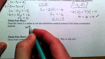 Solving Systems with Linear Combinations (Elimination)