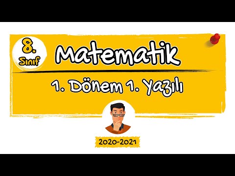 8. Sınıf / Matematik / 1. Dönem 1. Yazılı Soruları / 2020-2021