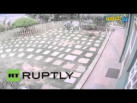 სათვალთვალო კამერამ ნეპალში მომხდარი მიწისძვრის პირველი კადრები დააფიქსირა