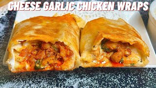 Cheesy Garlic Chicken Wraps You’ll Crave Every Day | Chicken Roll | Ramadan Special Ep -18 ❤️