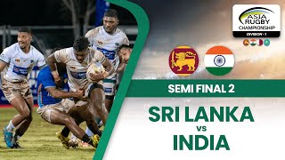 Highlights - Asia Rugby Mens Division 1 Championship 2024 Semi Final 2 Sri Lanka Vs India