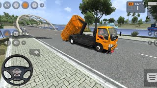 MANTUL PERMAINAN TRUK ISUZU BAWA SAMPAH HAMPIR SAJA AMBROL DI JEMBATAN -GAME BUS SIMULATOR INDONESIA