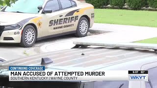 Ky man accused of attempted murder fired gun with his family in home