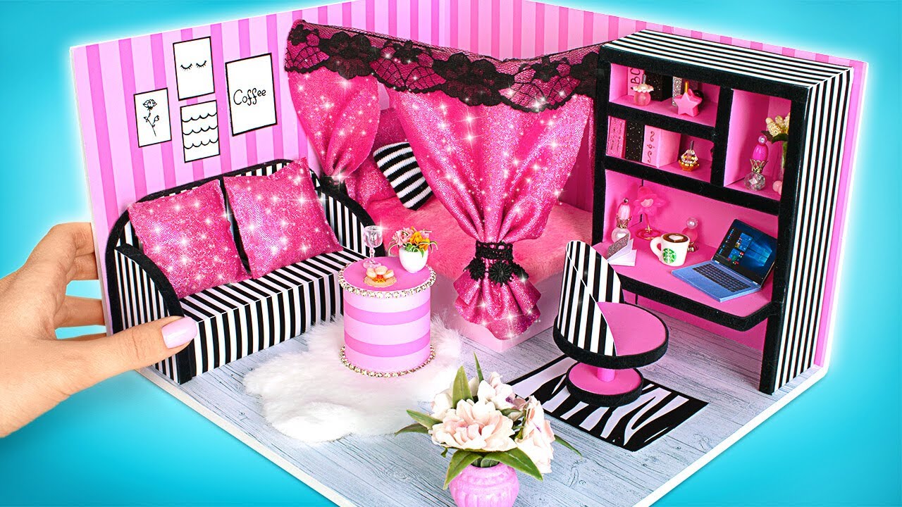 🏡LIVE: Zbudujmy i udekorujmy najfajniejszy miniaturowy domek dla lalek || ZABAWNE RĘKODZIEŁO