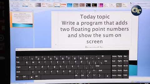 Write a program that adds two floating point numbers and shows the sum on screen | global tech