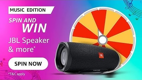 Amazon music edition spin and win JBL speaker & more | Amazon quiz answers