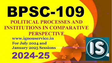 IGNOU BPSC-109 Solved Assignment English Medium 2024-25 for July 2024 and January 2025 Session
