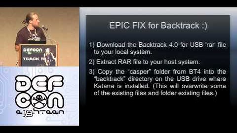 DEFCON 18:  Katana: Portable Multi-Boot Security Suite 1/3
