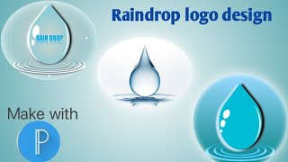 Waterdrop Logo ၊ Raindrop logo ၊Logo design Make with pixellab.