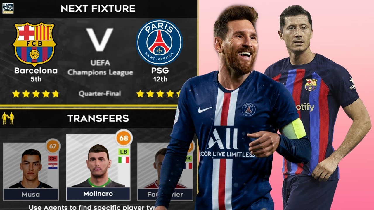 DLS 22 || PSG vs Bercelona || UCL || Dream League soccer 2022 Legendary Division Gameplay ||