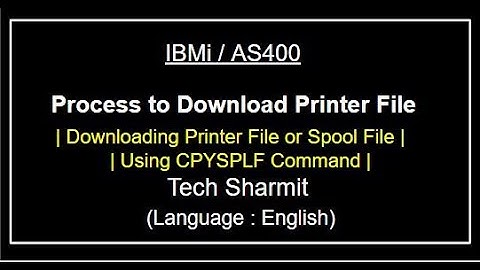 Process to download printer file using cpysplf  | download spool file from as400  | cpysplf command