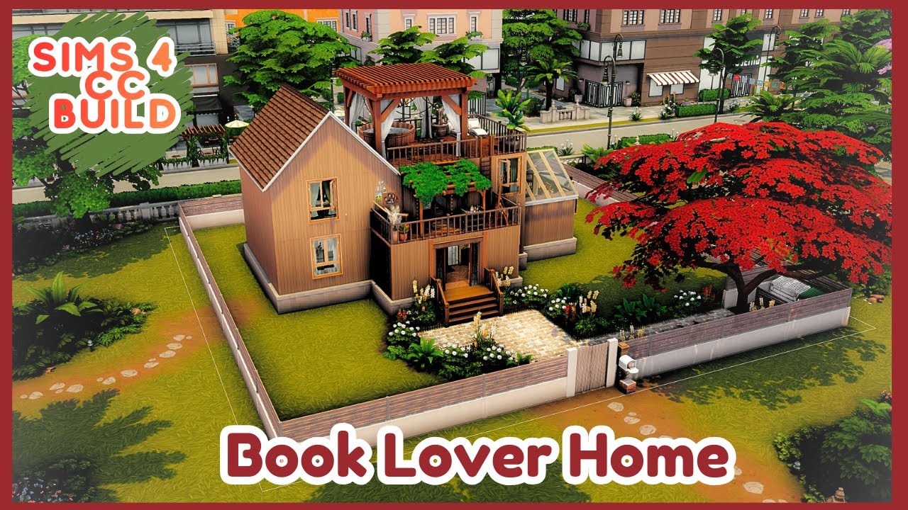 The Sims 4 Build ✨ Cozy Cluttered Book Lover Home 📚 | Full CC Forever File House