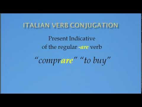 Italian verb conjugations - Present Indicative "comprare" "to buy"