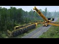 Spintires MudRunner -  Liebherr LTM 11200 Crane Heavy Lifting -  Maz 7907 20x20 - Maz 7310m