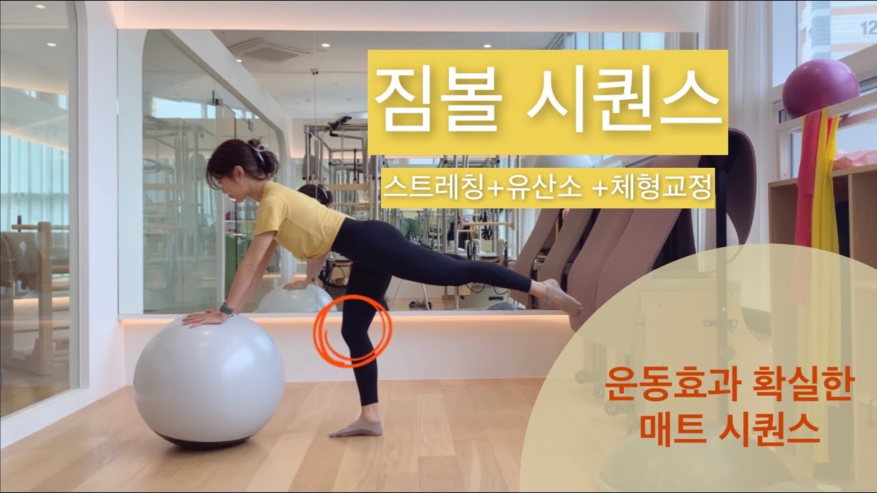 짐볼 필라테스 : 스트레칭 + 유산소 + 체형교정 시퀀스 (이거하나면 끝!)