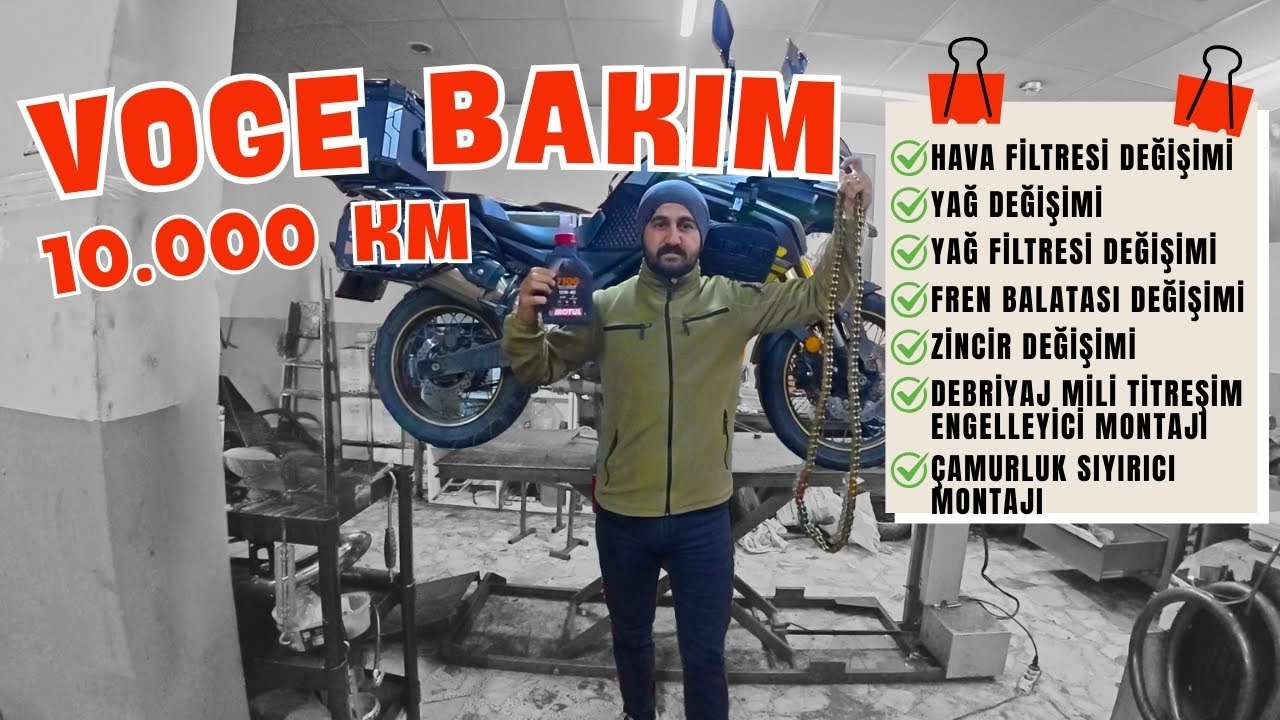 VOGE 525DSX 10.000 BAKIMI! / YAĞ ve YAĞ FİLTRESİ, HAVA FİLTRESİ, FREN BALATASI, ZİNCİR DEĞİŞİMİ...