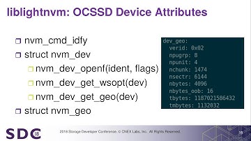 SDC 2018 - liblightnvm: The Open-Channel SSD User-Space Library