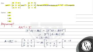 Que  let    A  left  begin array  ccc 2   1   2    6   2   11    3   3   2 end array  right     ....