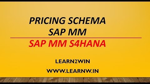 Pricing Schema SAP MM | condition type sap | condition table | access sequence | condition records