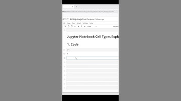 Jupyter Notebook Cell type | Code #python #short