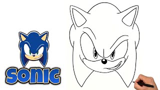Sonic Face Drawing Sonic The Hedgehog Step By Step