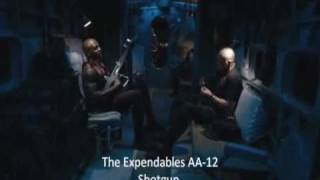 The Expendables Terrry crews showing AA-12 Machine shot gun
