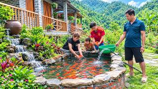 A Special Surprise! Boss Gives Us Koi Fish, Harvesting Potatoes & Cooking Dinner for the Kids