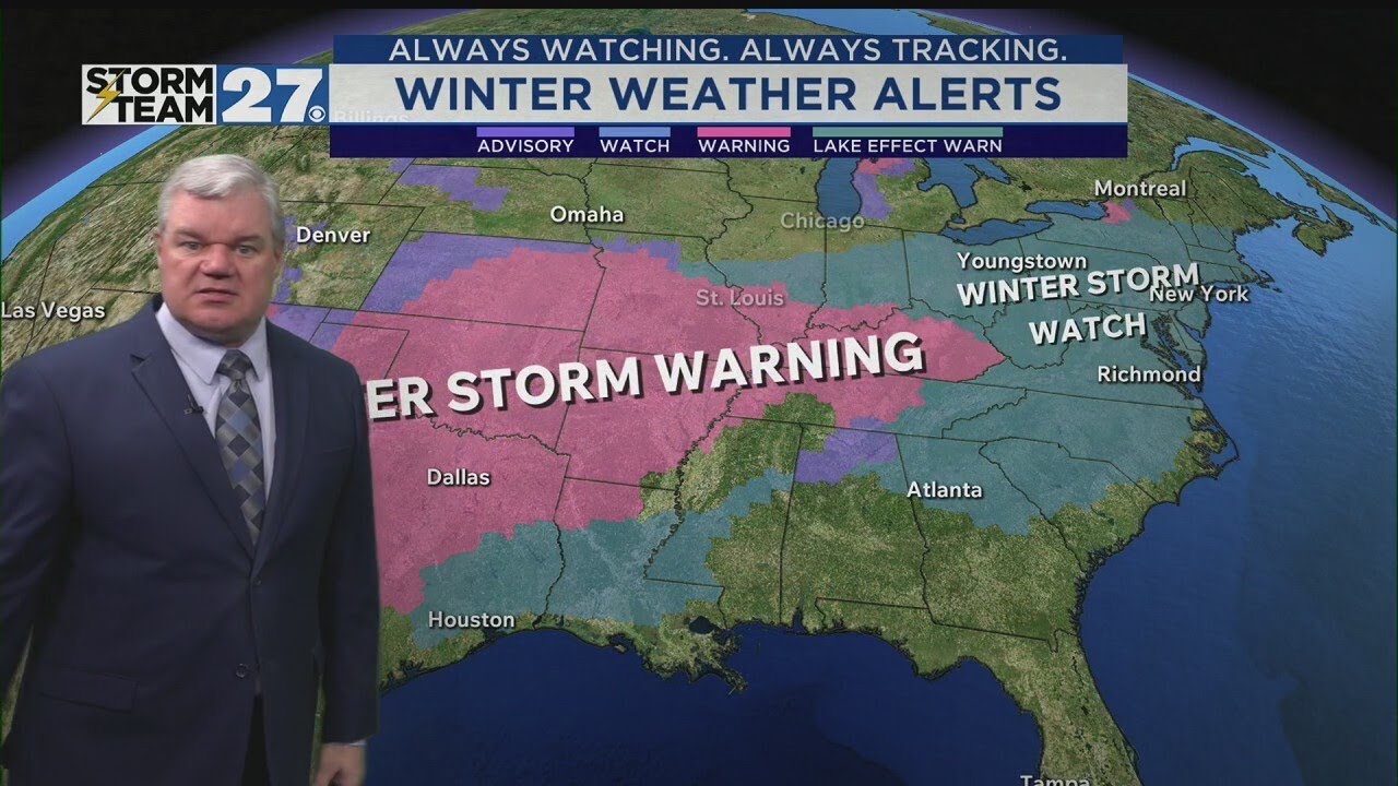 Tracking cold temperatures and the weekend winter storm - YouTube