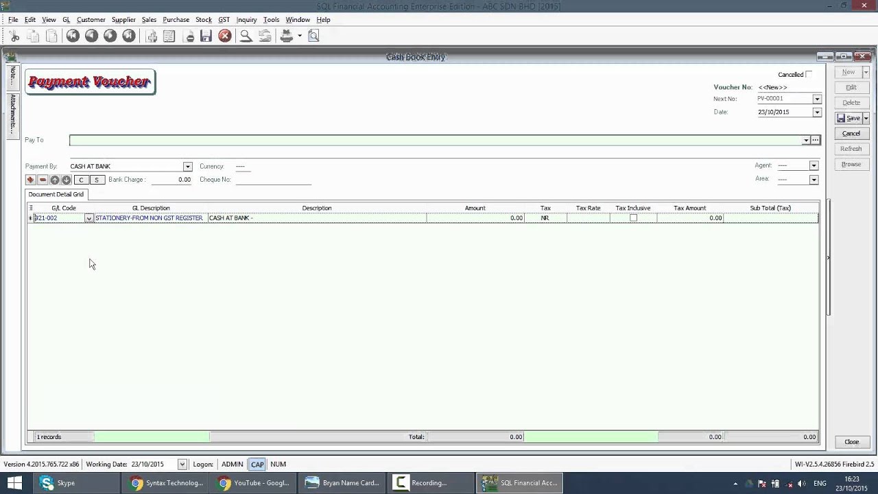 SQL ACCOUNTING SYSTEM GST 005 MAINTAIN CHART OF ACCOUNT - YouTube