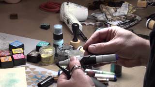 Tim Holtz® Distress Marker Spritzer Demo at Winter CHA 2014