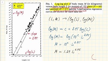 Example of a plot on log-log scale