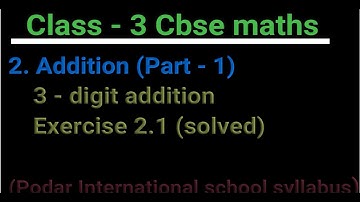 Addition 3- digit numbers / part 1 /class 3 math / Students reference.