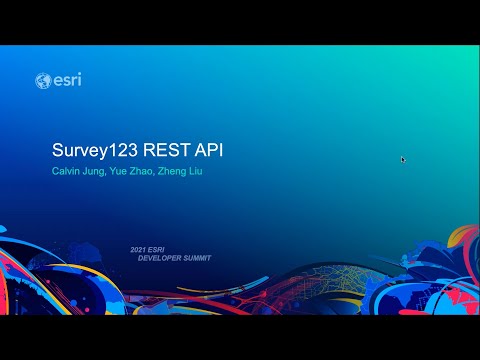 Understanding the ArcGIS Survey123 REST API