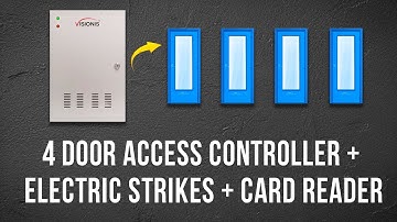4 Door Access Control TCP/IP Wiegand Controller Box, Electric Strikes, Indoor/Outdoor Card Readers