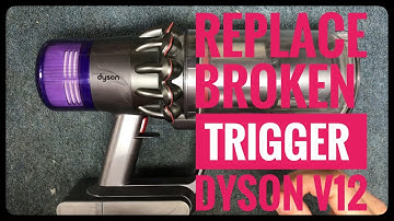 Vacuum repairman shows how to replace a broken trigger on a Dyson V11