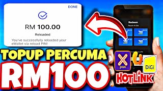 Mudah je !! Cara mendapatkan topup percuma RM100 ( maxis celcom digi umobile )