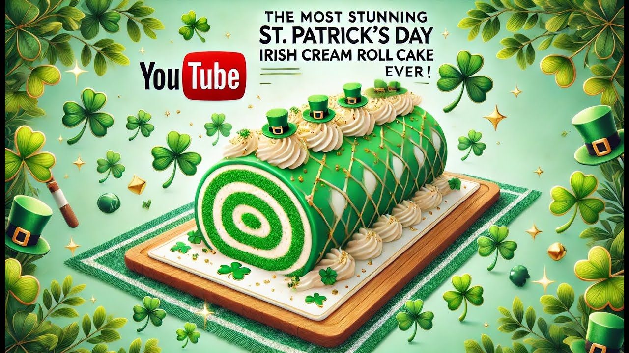 We Created the Most Stunning St  Patrick’s Day Irish Cream Roll Cake Ever!