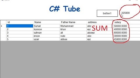 How To Get The Sum Of DataGridView Column Values Using C#
