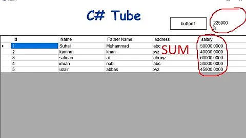 How To Get The Sum Of DataGridView Column Values Using C#