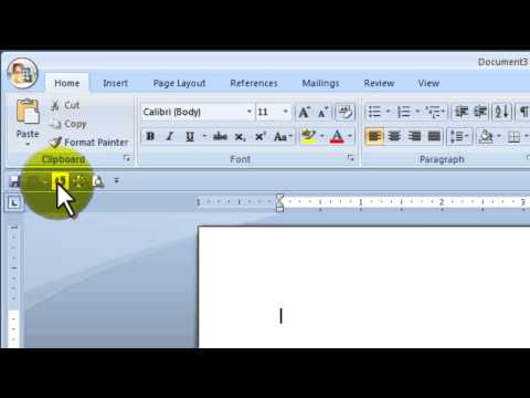 Tutorial video Word 2007 - Bara de Instrumente Acces Rapid(Quick Access Toolbar)