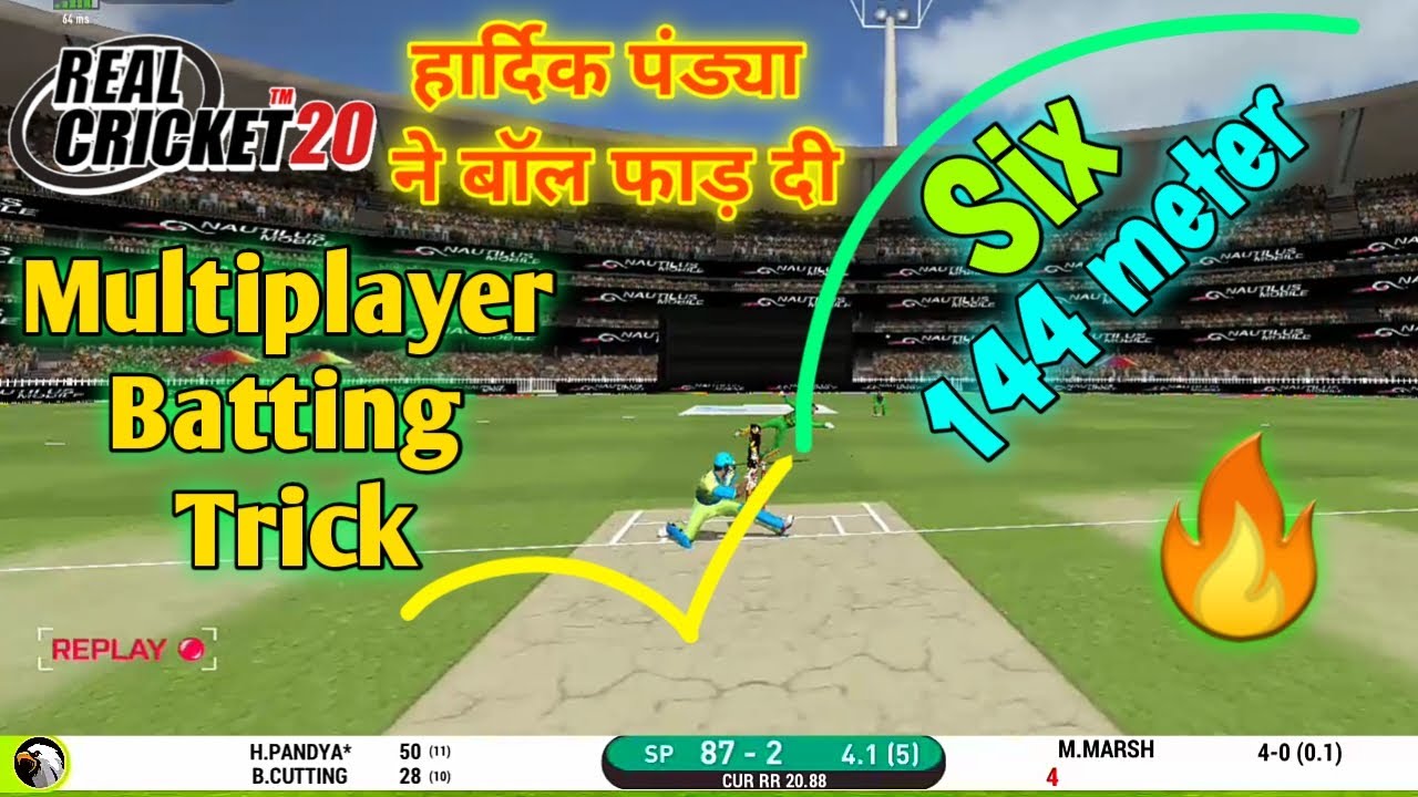🎮 Real cricket 20 batting tips MULTIPLAYER How to hit six on every